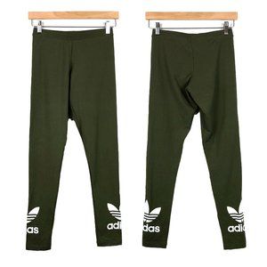 Adidas NWT Olive Green Trefoil Athletic Lounge Leggings Tights S